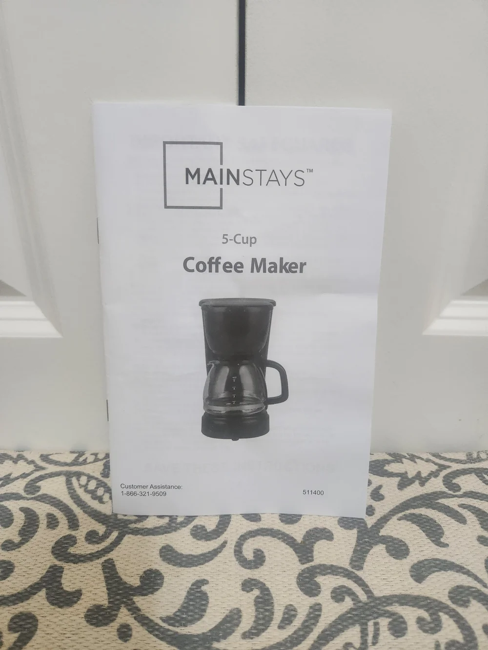 Mainstays 5-Cup Black Coffee Maker